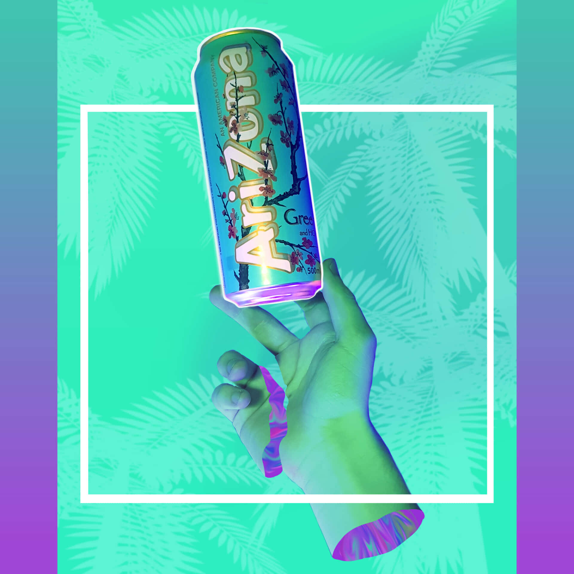 A Hand Holding A Can Of Azzone Wallpaper
