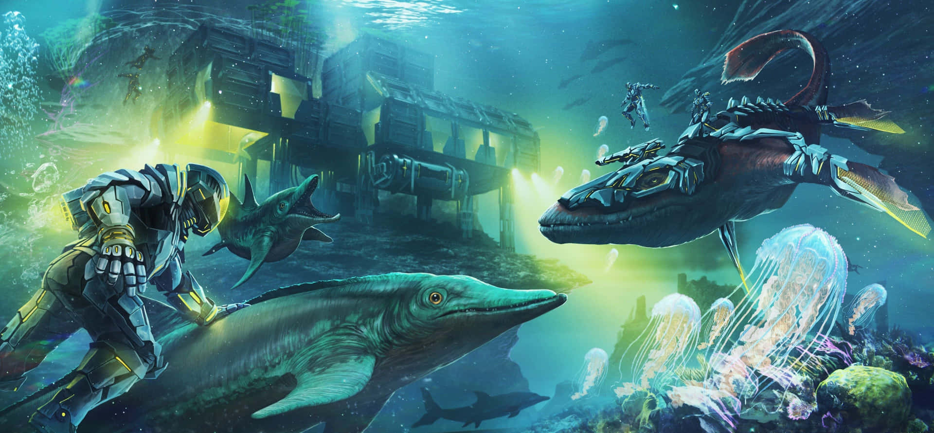 Explore the world of Ark in this stunning game Wallpaper