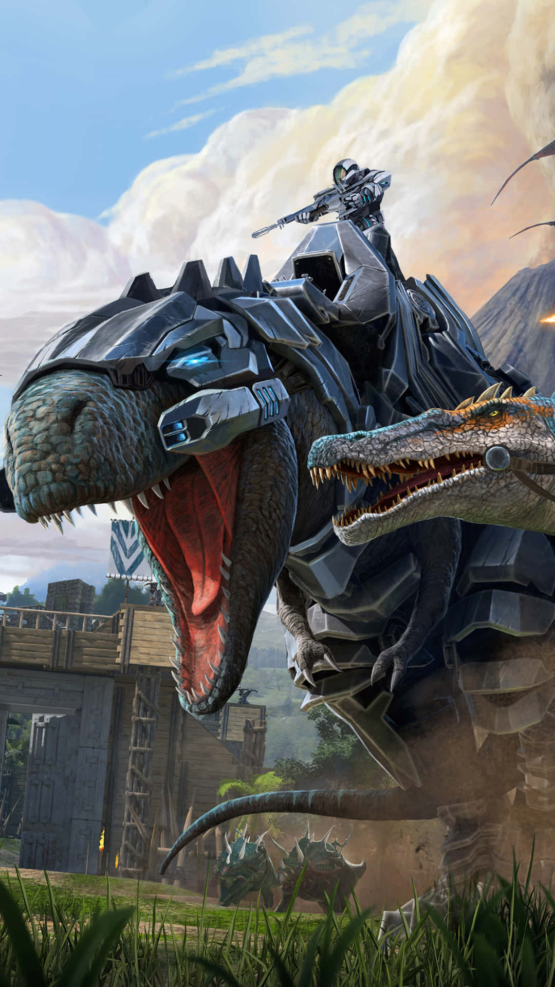 Rule the open world of dinosaurs in Ark Survival 4K Wallpaper