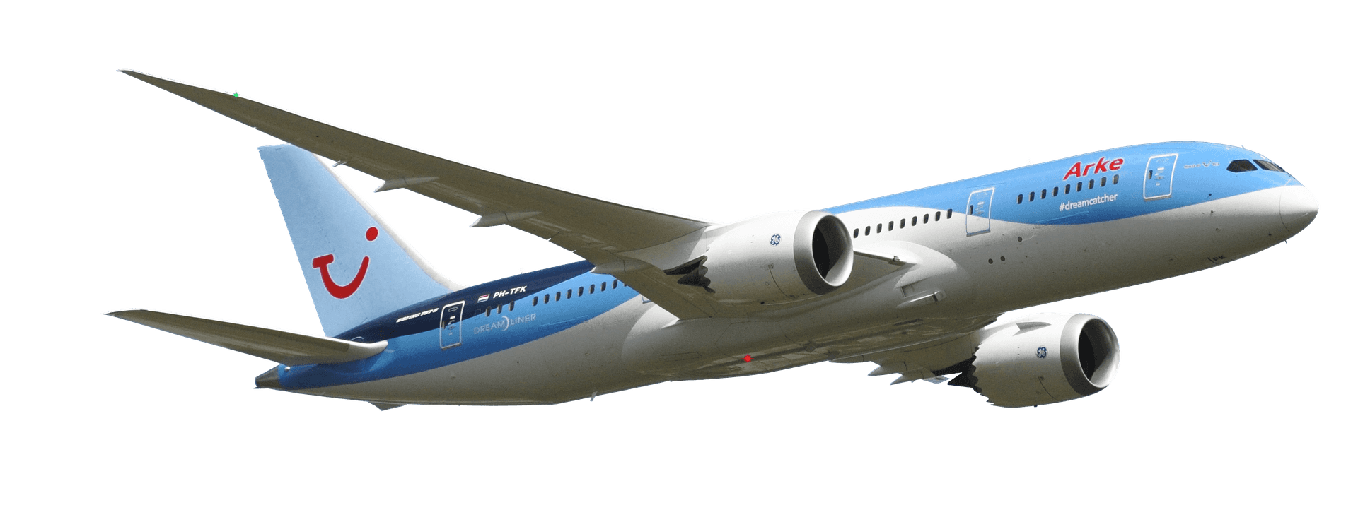 Arke Airlines Boeing787 Dreamliner Midflight PNG