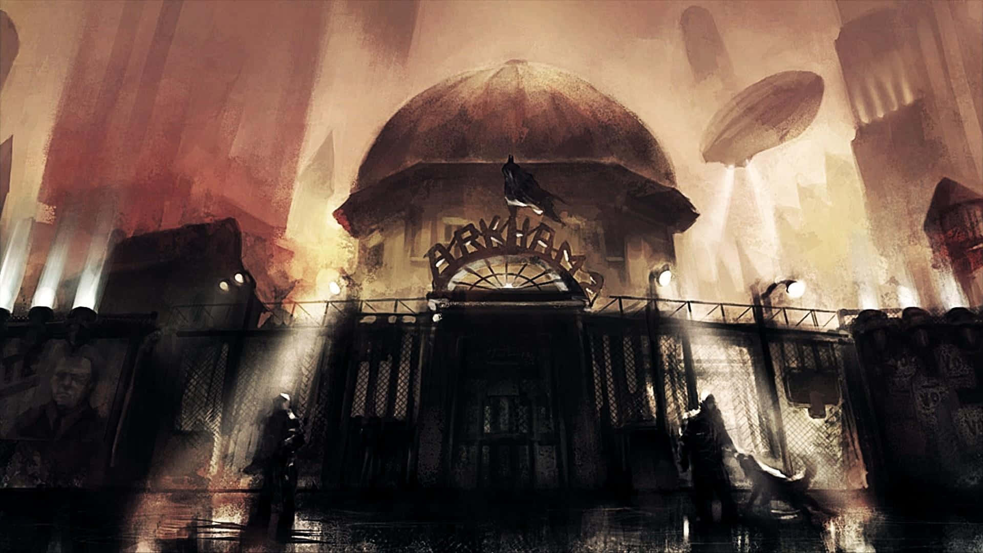 Arkham City Gates Artwork Wallpaper