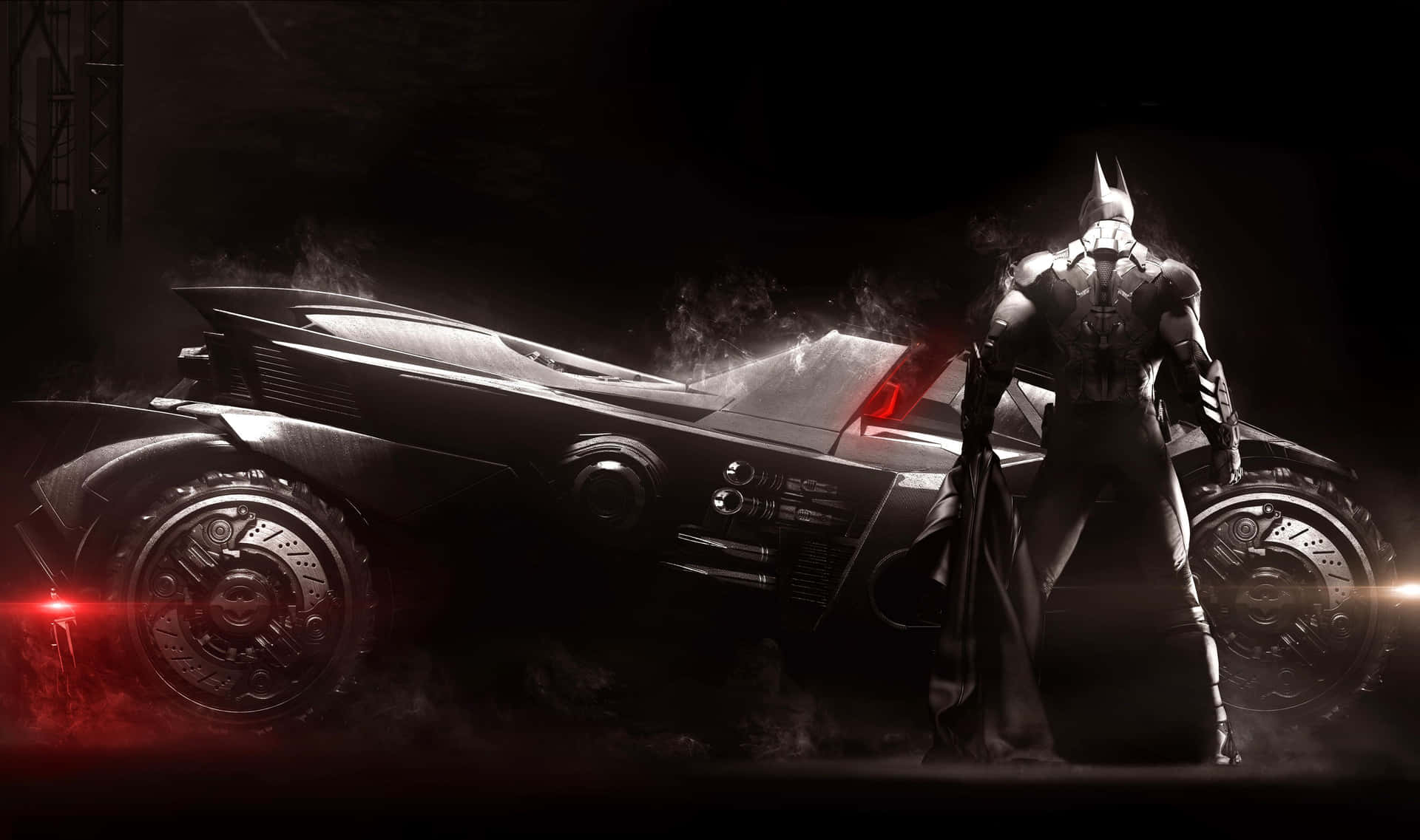 Arkhamknight Batmobile En Resolución 4k. Fondo de pantalla
