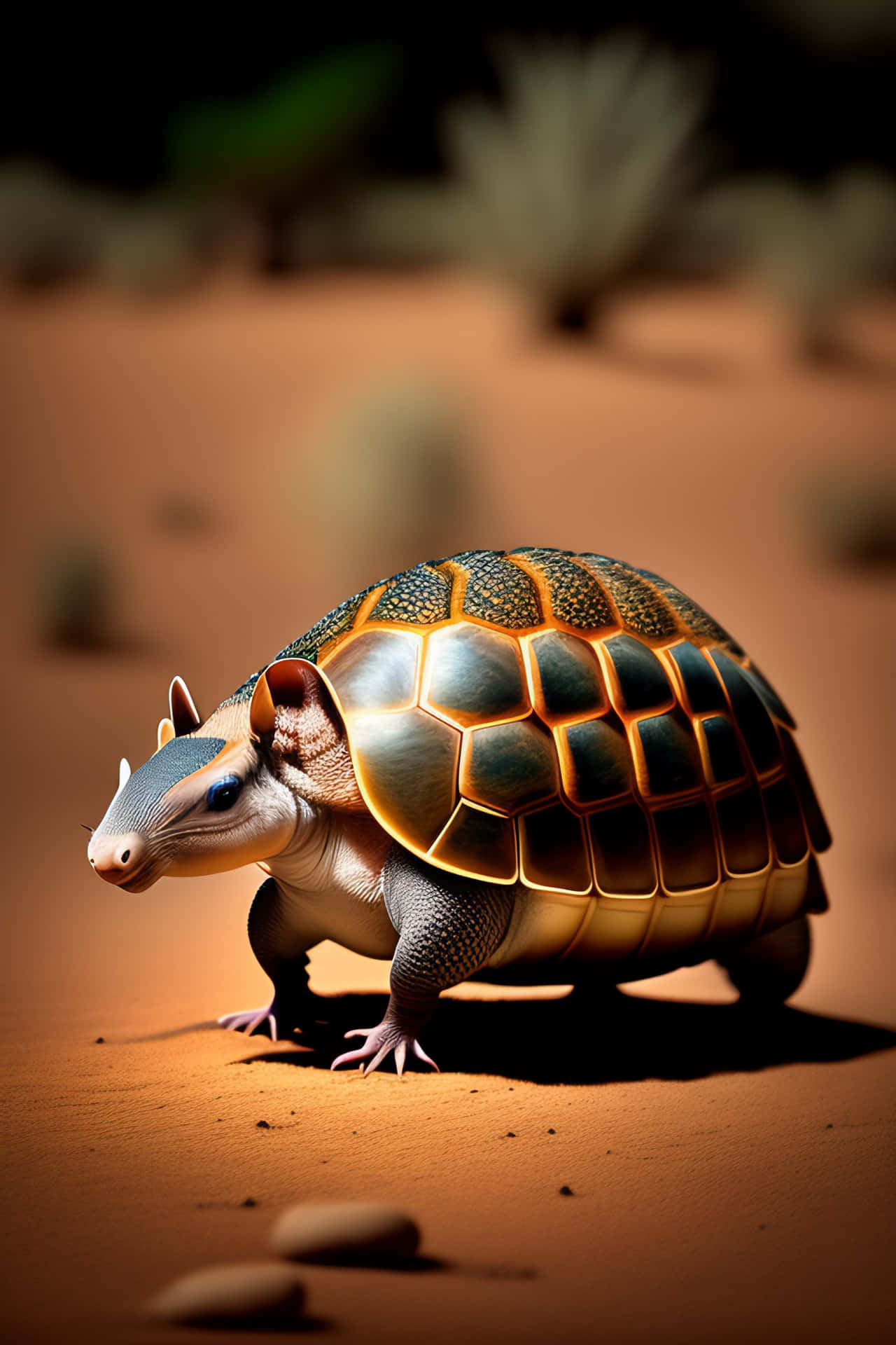 Armadillo Turtle Hybrid Creature Wallpaper