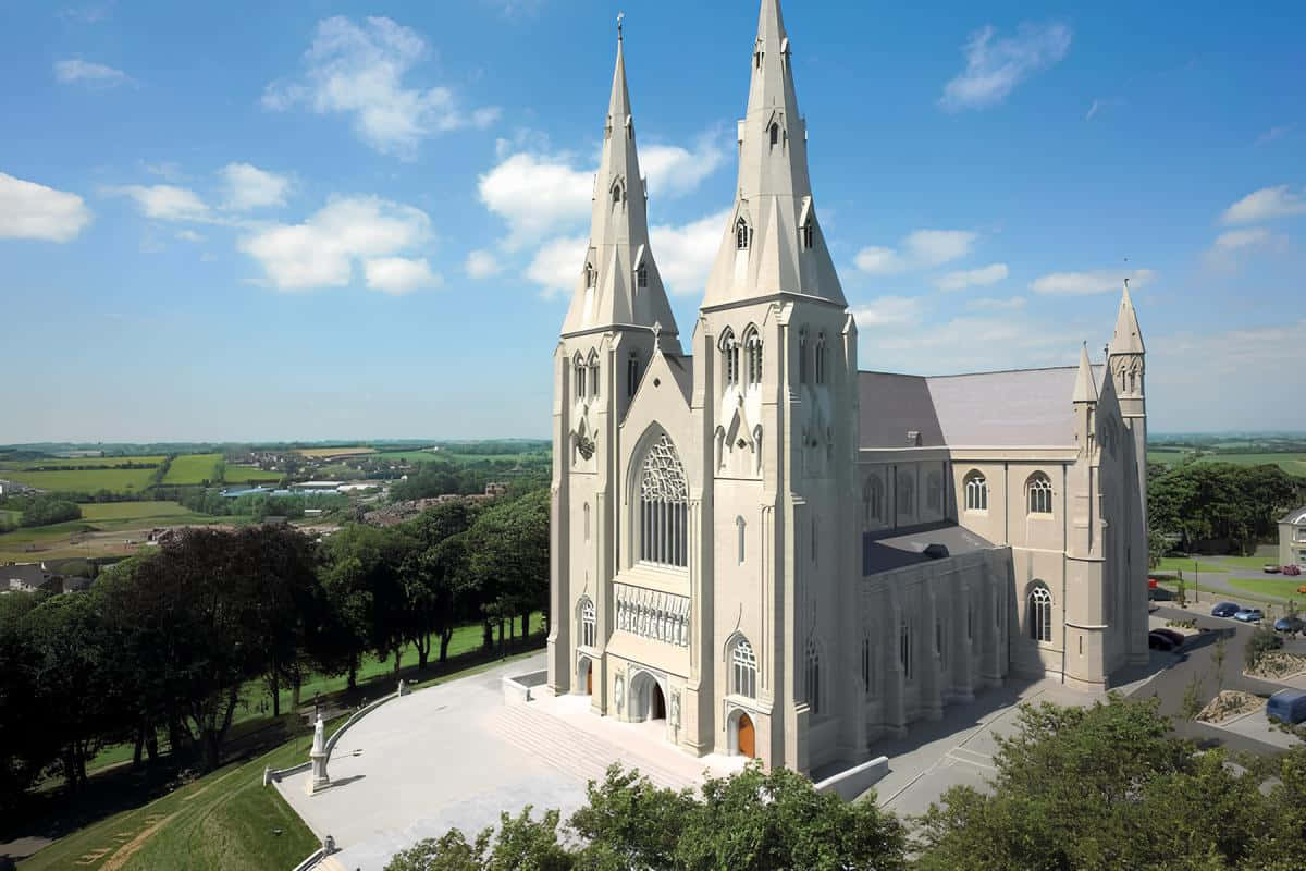 Armagh Cathedral Aerial View Wallpaper