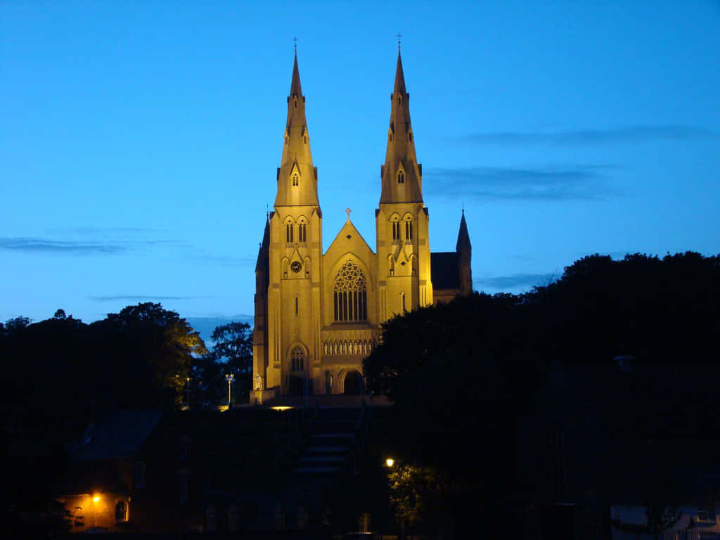 Armagh Cathedral Night View Wallpaper