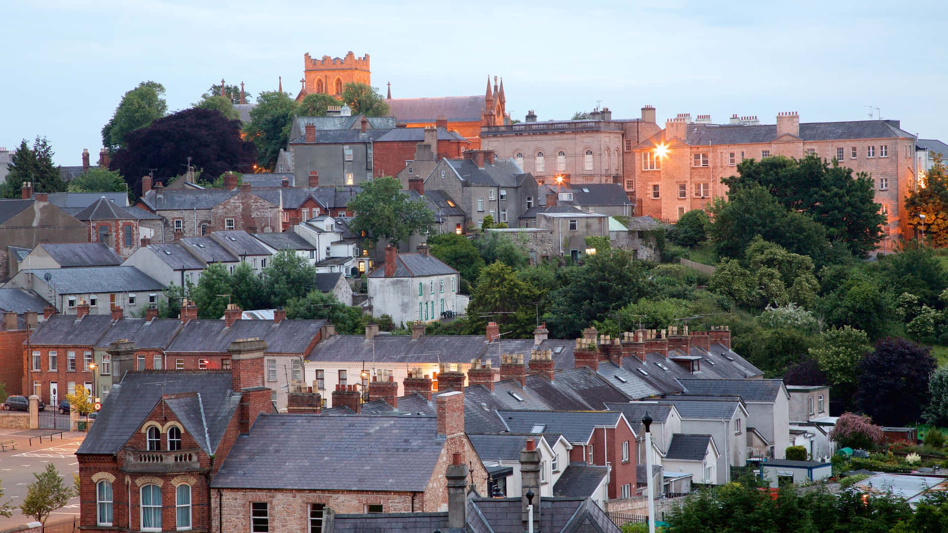 Armagh Cityscape Dusk View Wallpaper