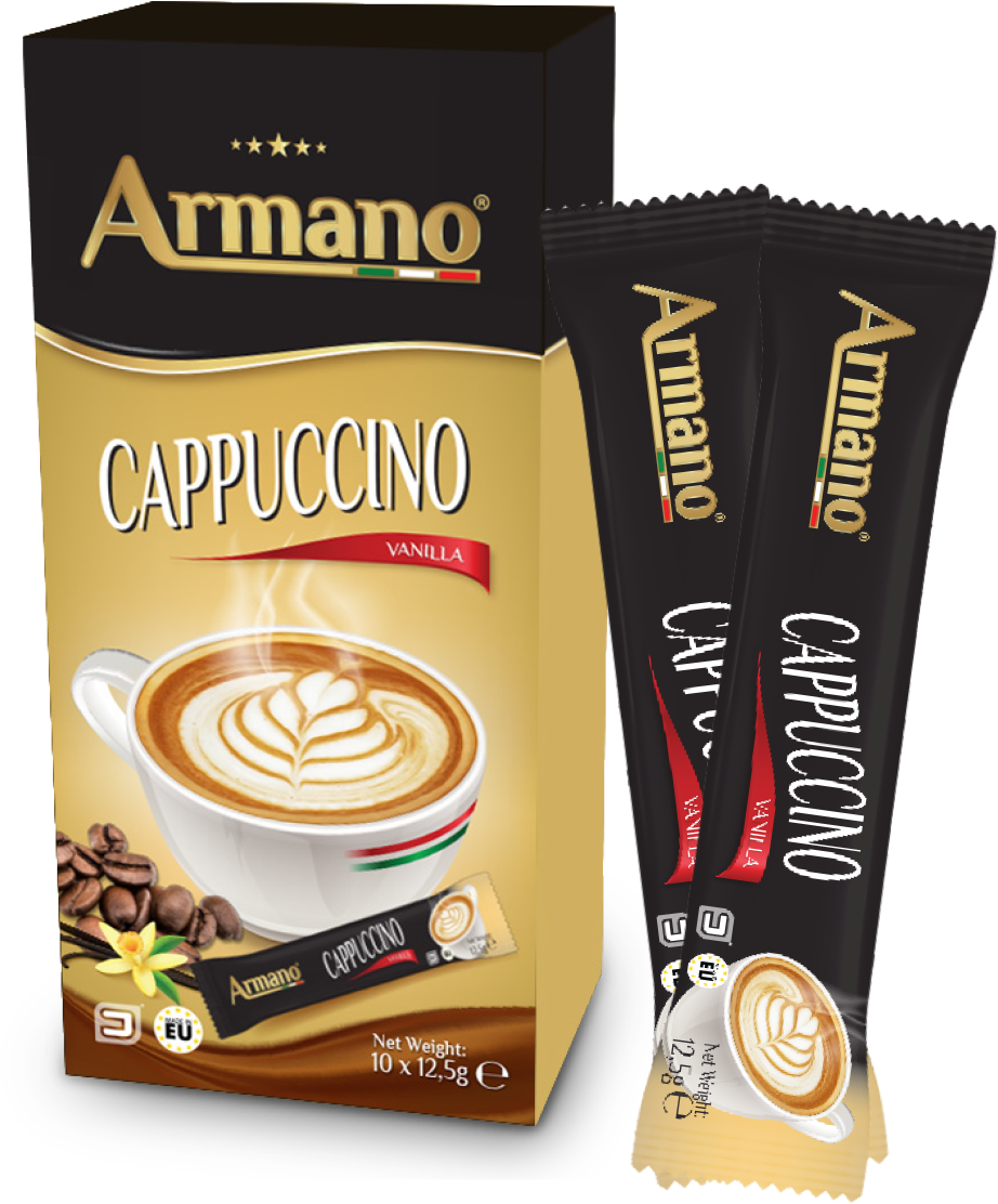Armano Vanilla Cappuccino Packaging PNG
