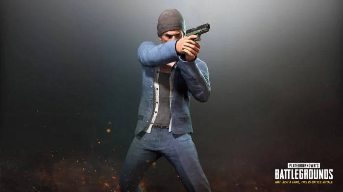 Armed Man With Gray Beanie PUBG Banner Wallpaper