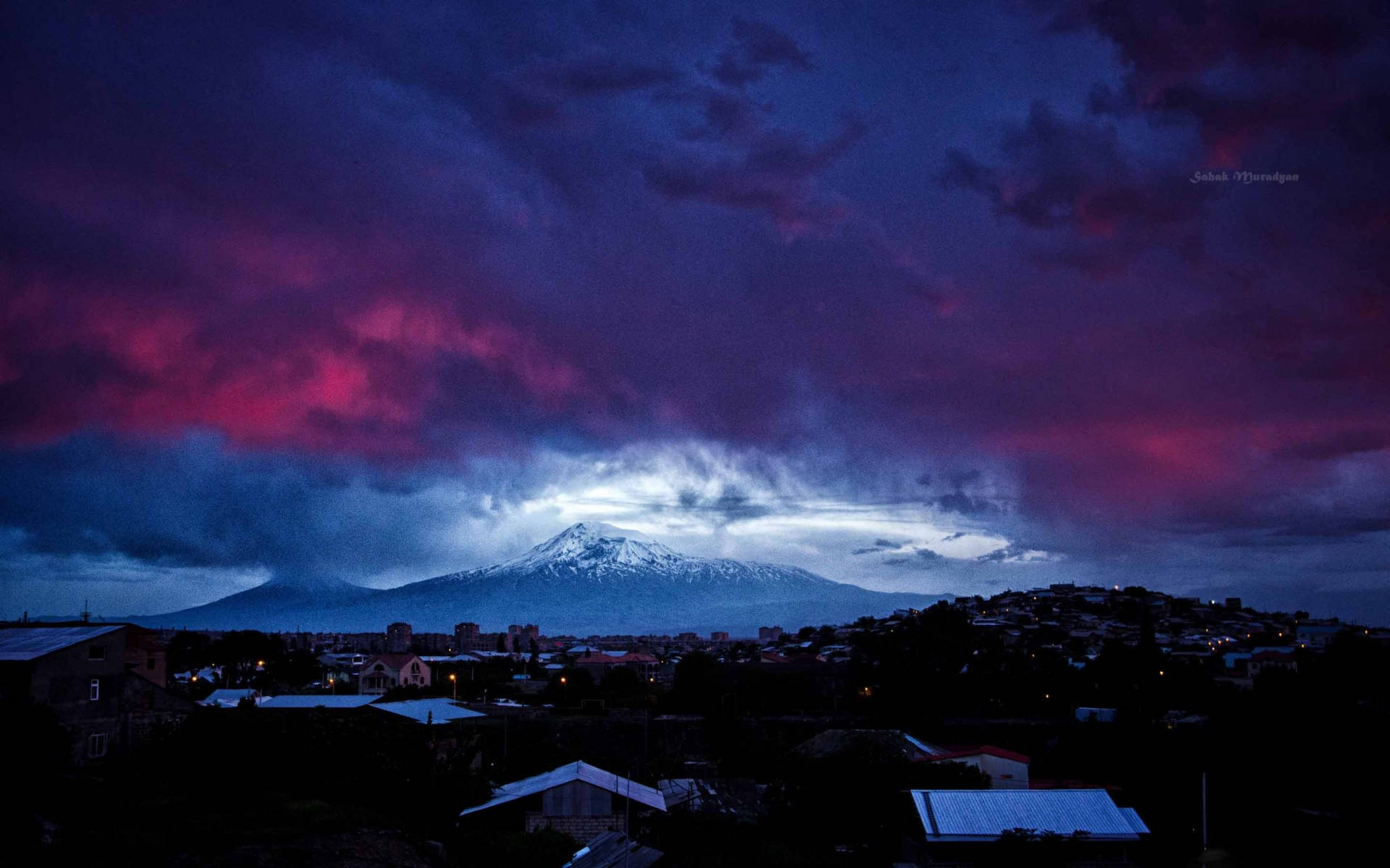 Armenia Mount Ararat Twilight Sky