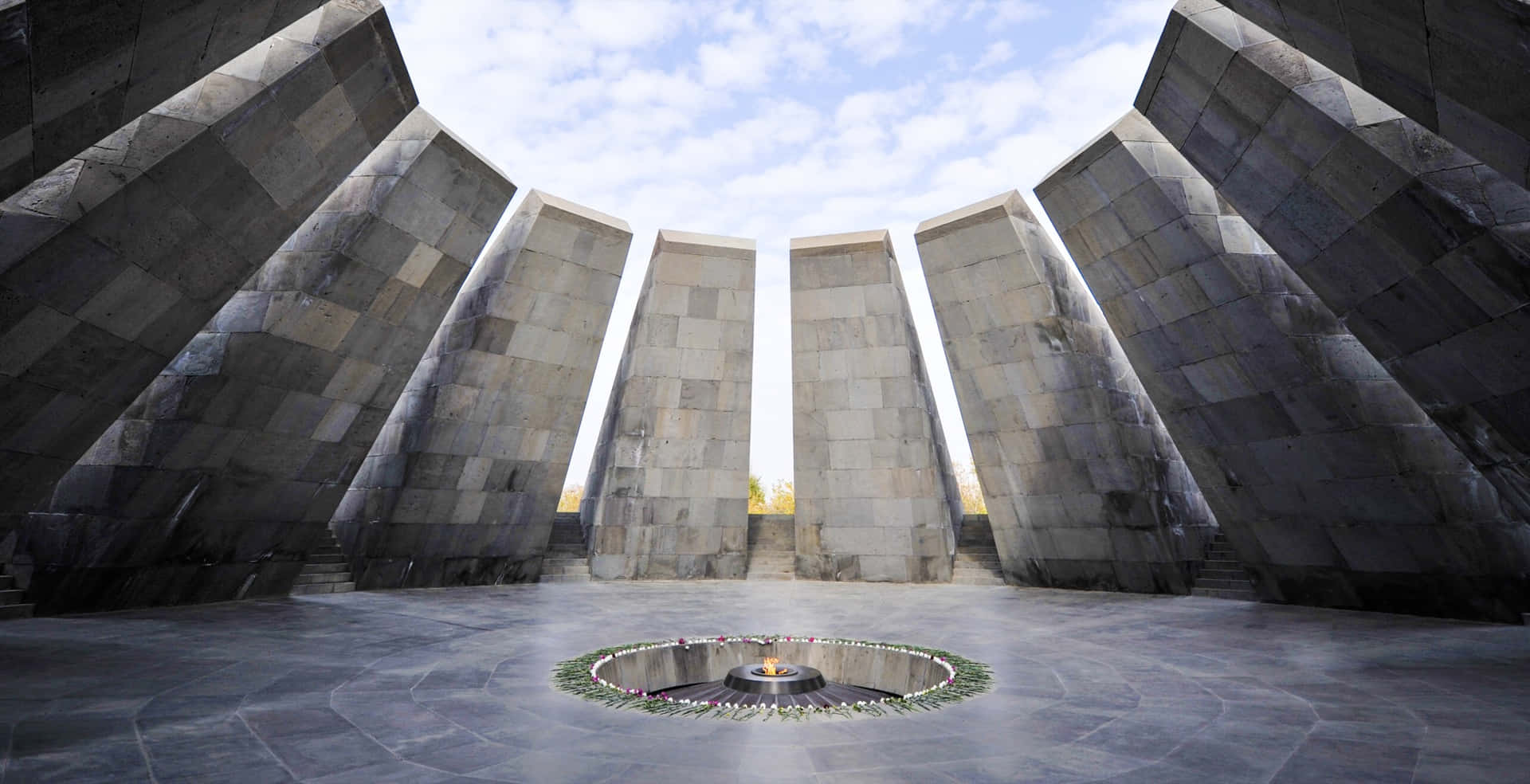 Armenian Genocide Memorial Complex Fire Pit Wallpaper