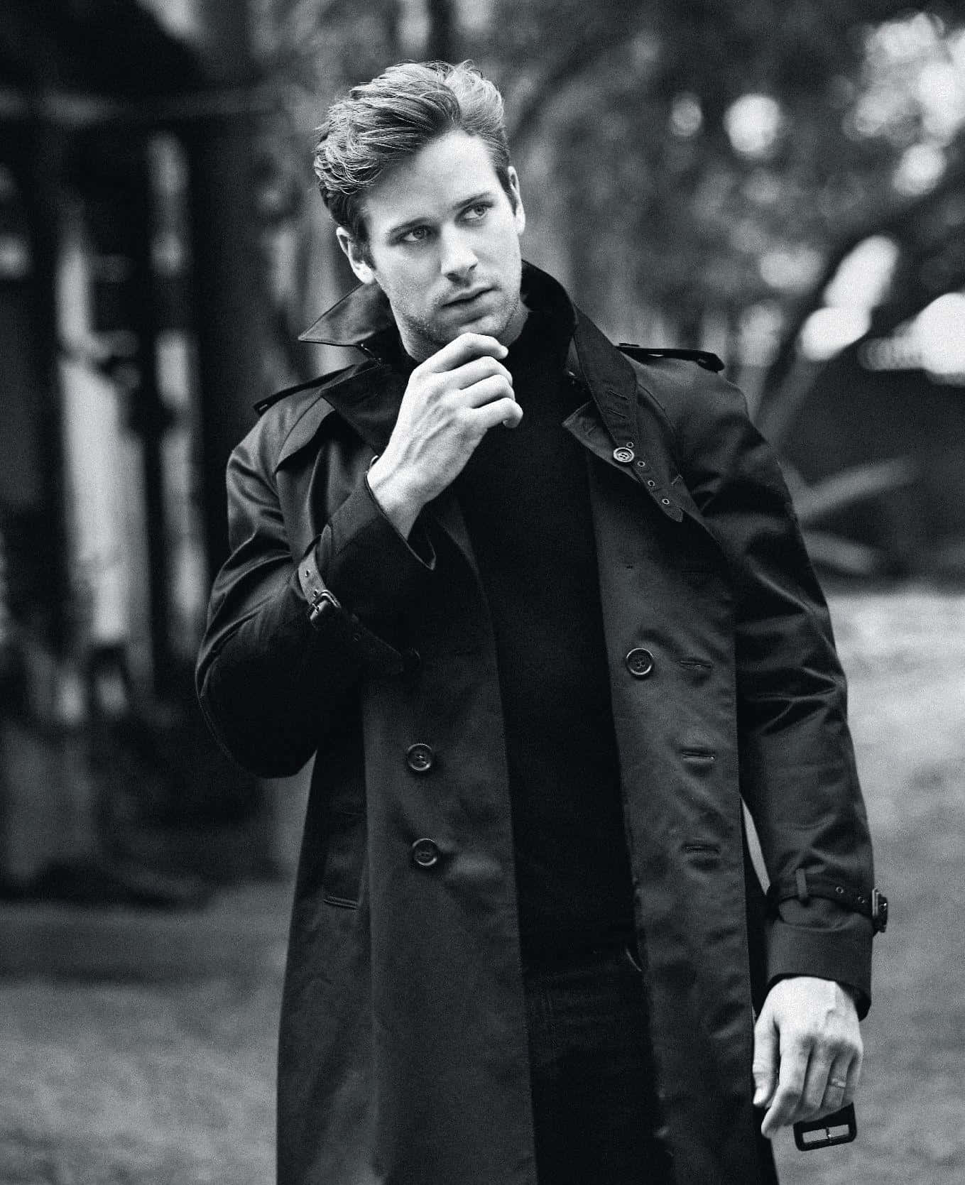Actor Armie Hammer poses for a bold statement.