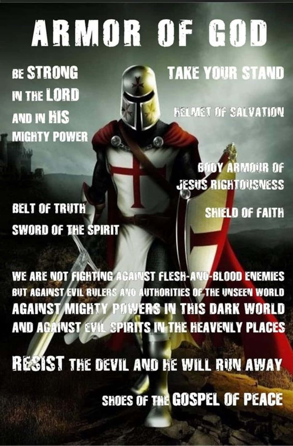 Put on the whole armor of God. Wallpaper