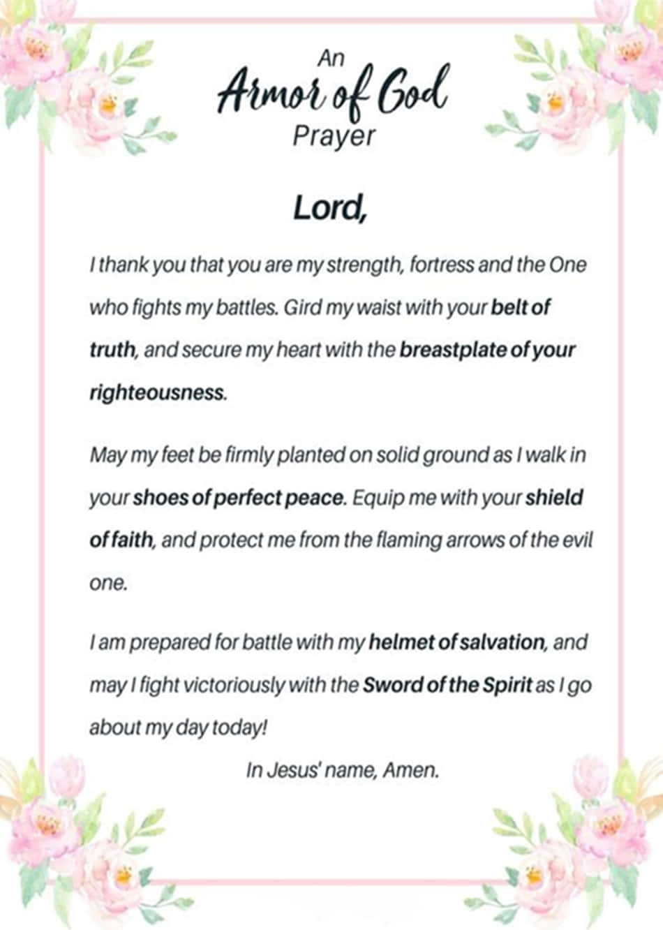 En bøn for Herrens velsignelser Wallpaper