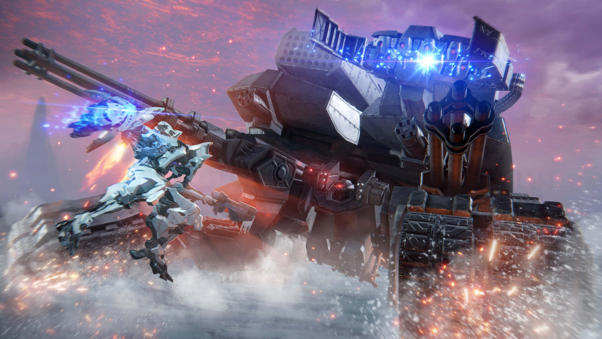 Armored Core6 Epic Mech Battle Wallpaper