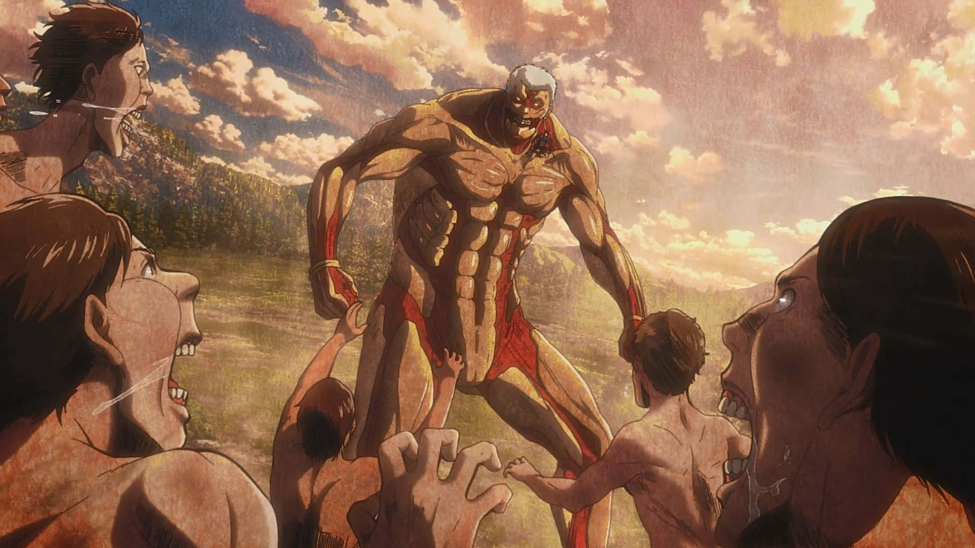 Stand tall before the Armored Titan Wallpaper