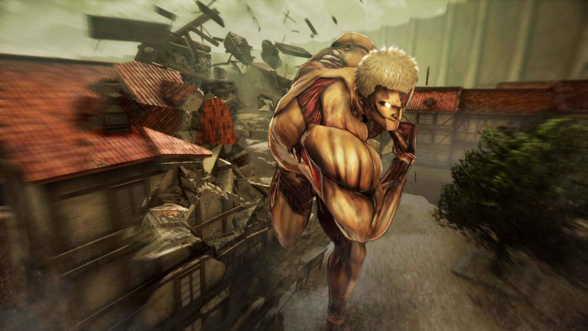 Prepare yourself for action against the Armored Titan Wallpaper