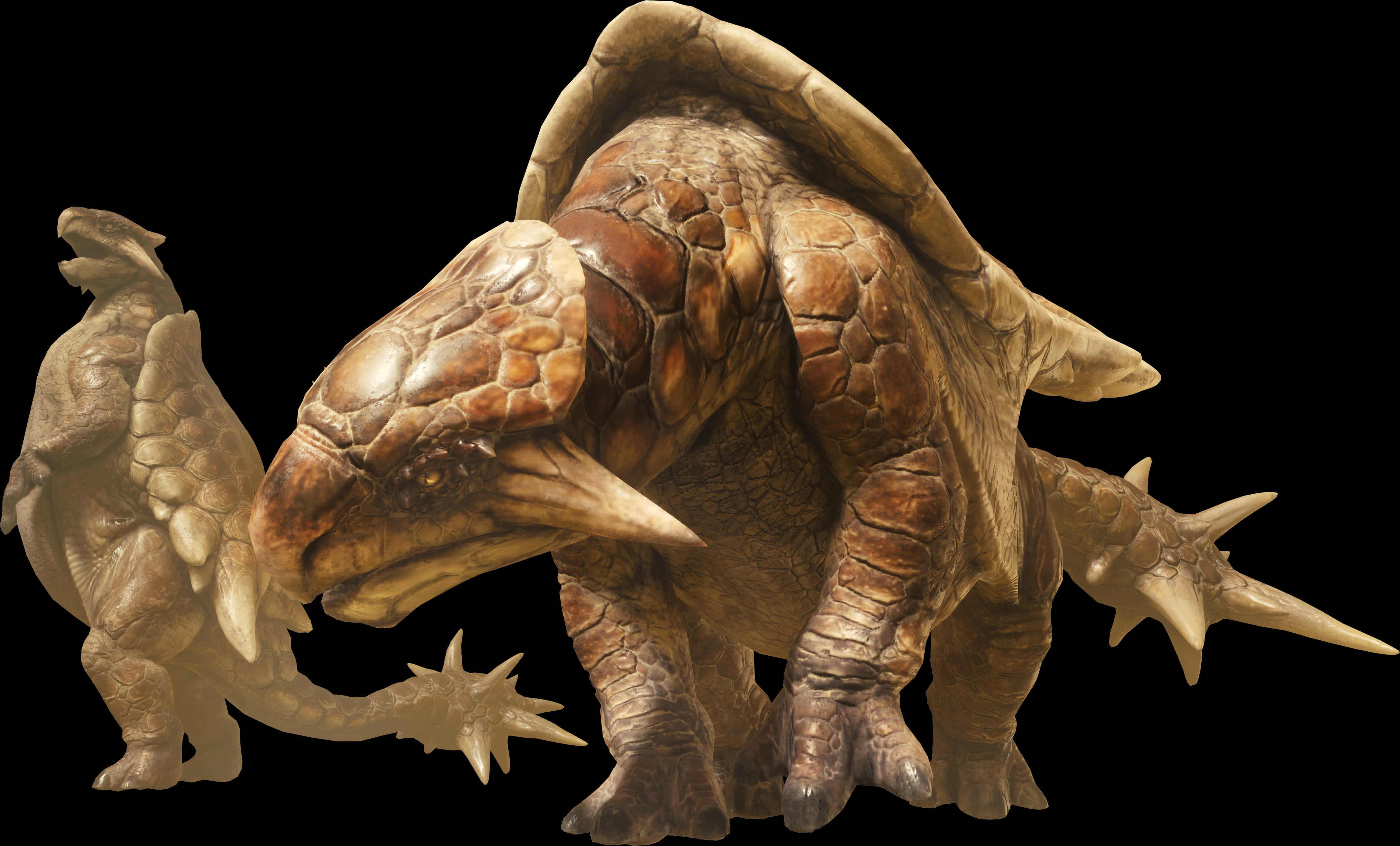 Armored Turtle Creature PNG