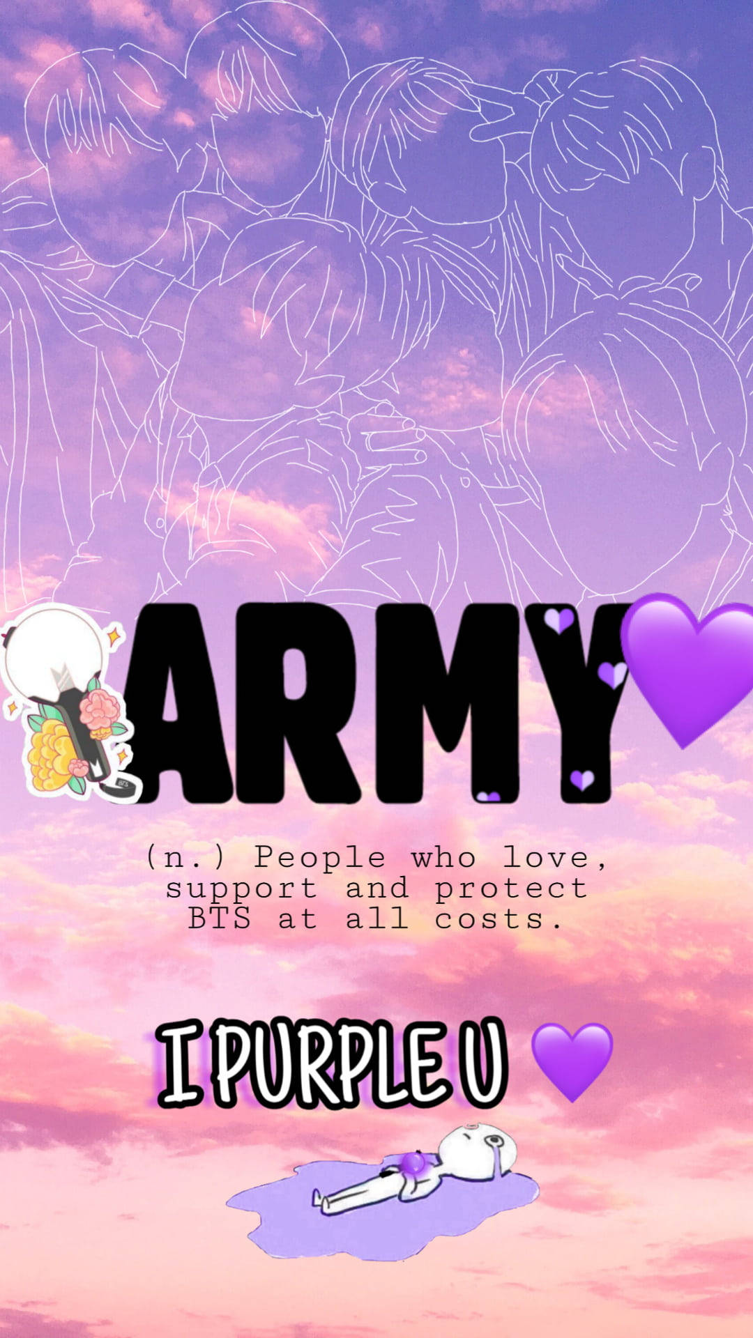 Army Definition I Purple You Background
