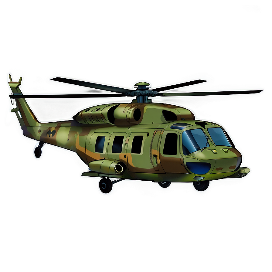 Army Helicopter Png 05212024 PNG