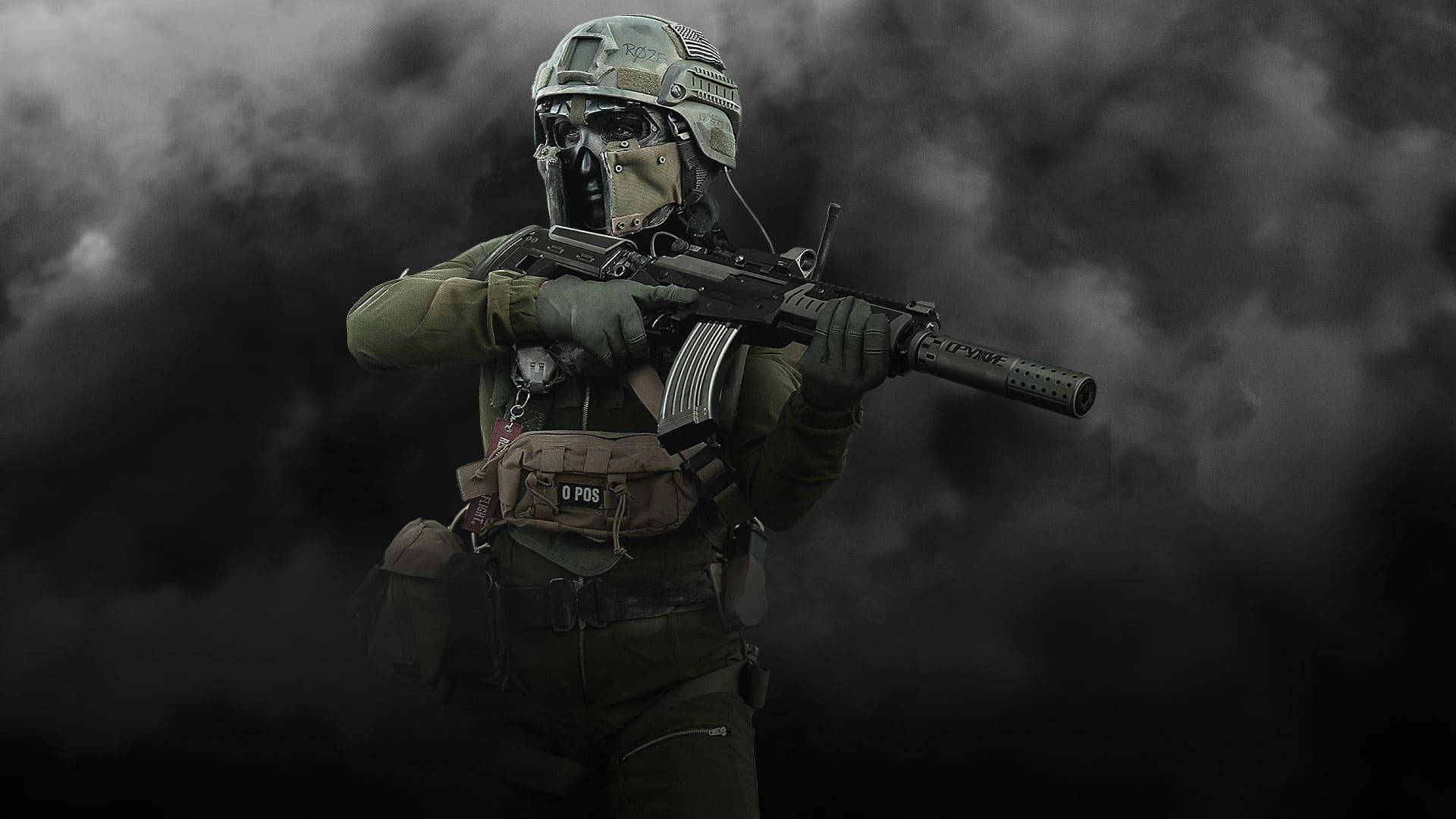 Army In Smoke Wallpaper