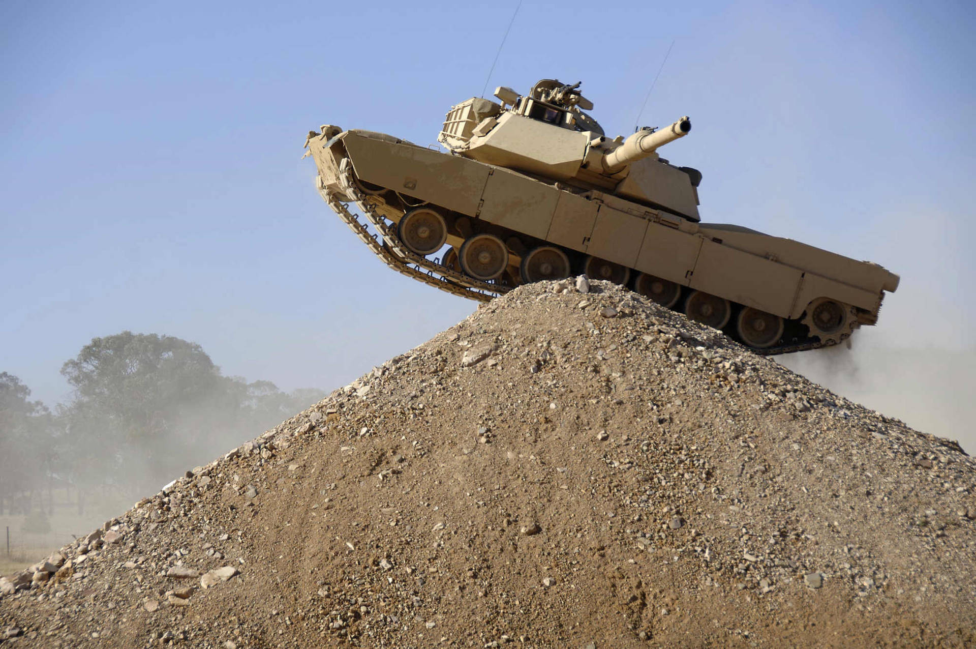 Army Tank On Sand Wallpaper
