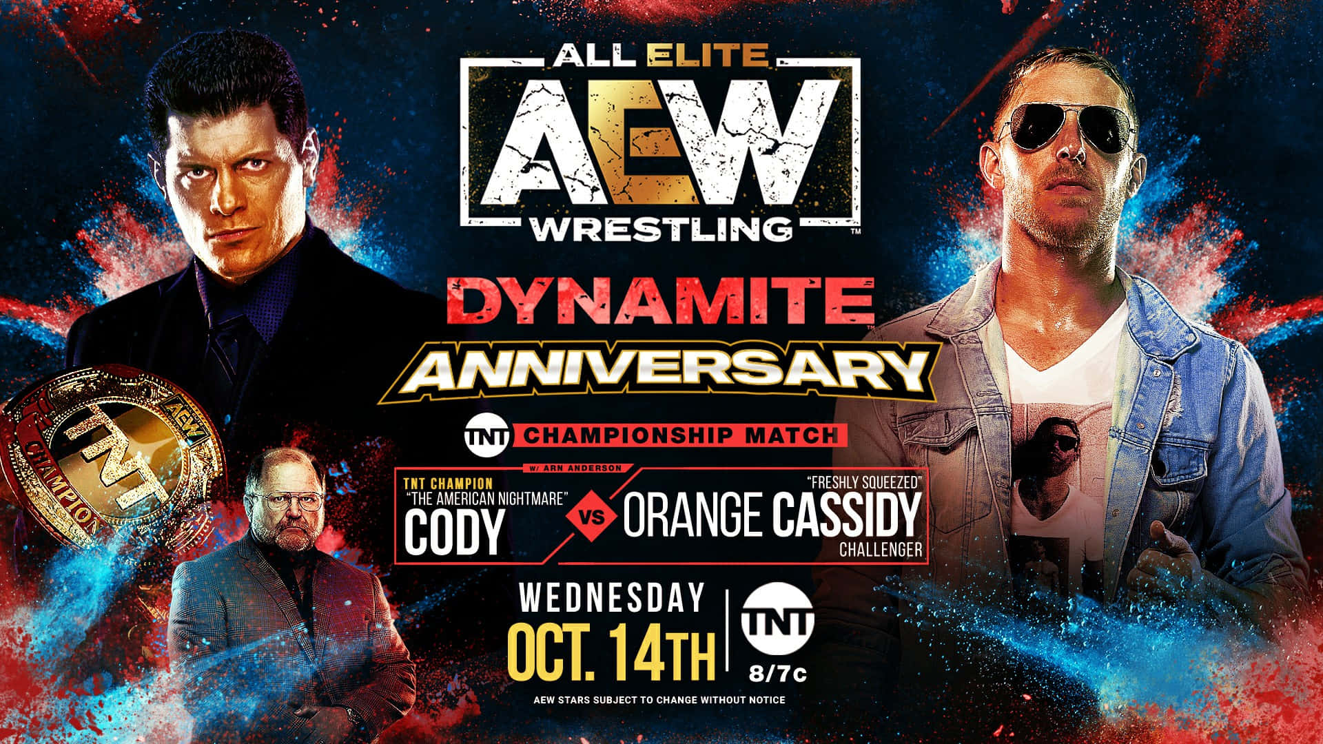 Arn Anderson Aew Dynamite Anniversary Poster Background