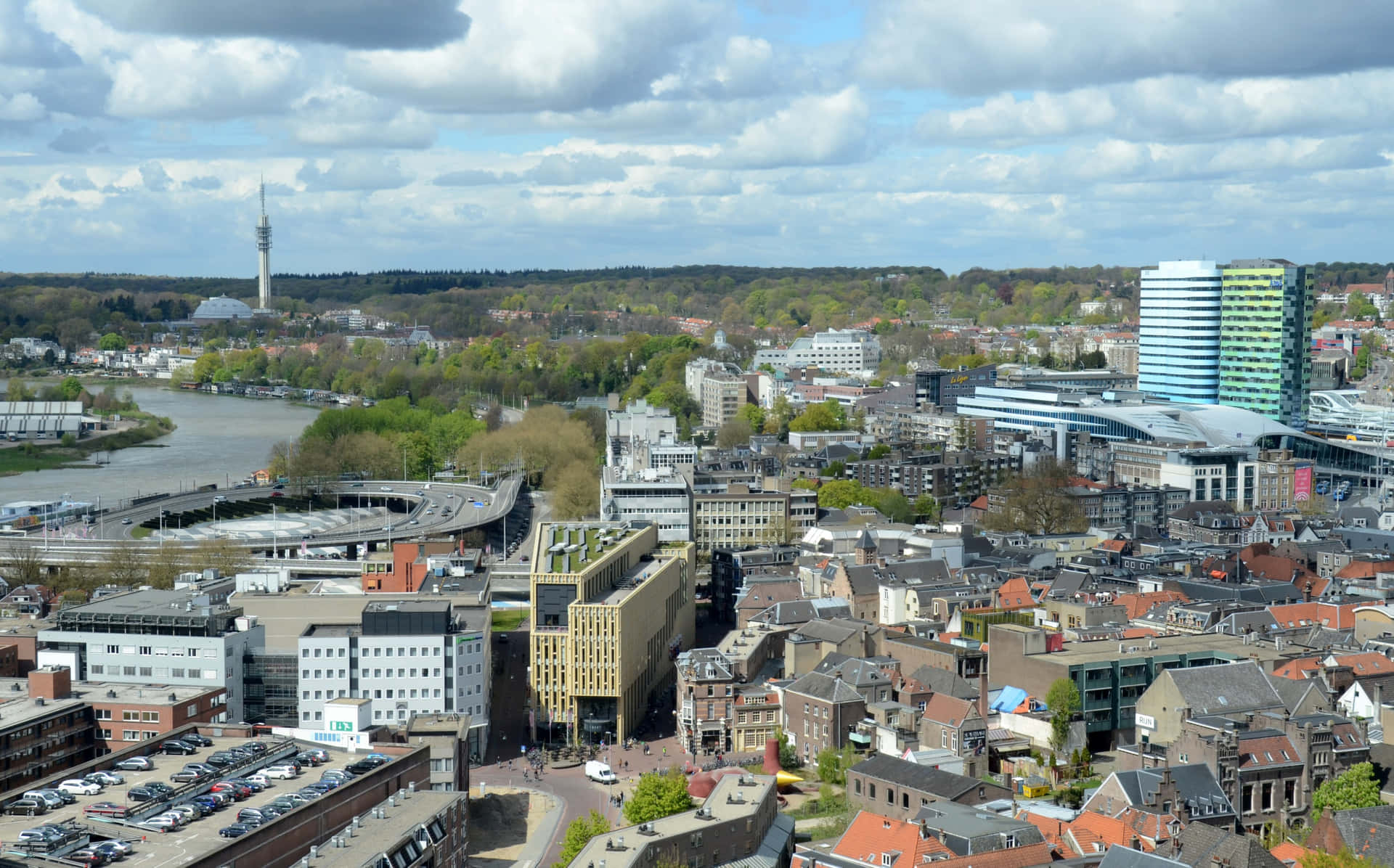 Arnhem Cityscape Aerial View.jpg Wallpaper