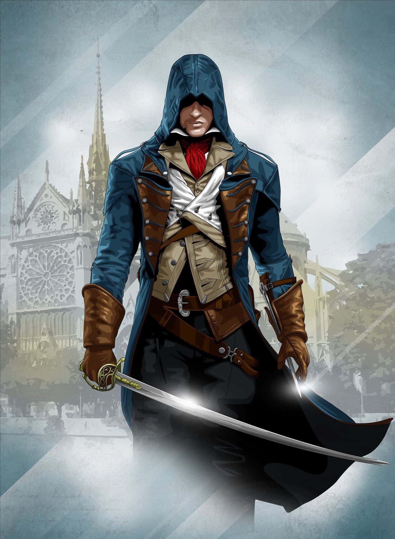 Arno Dorian, the Master Assassin, in Action Wallpaper