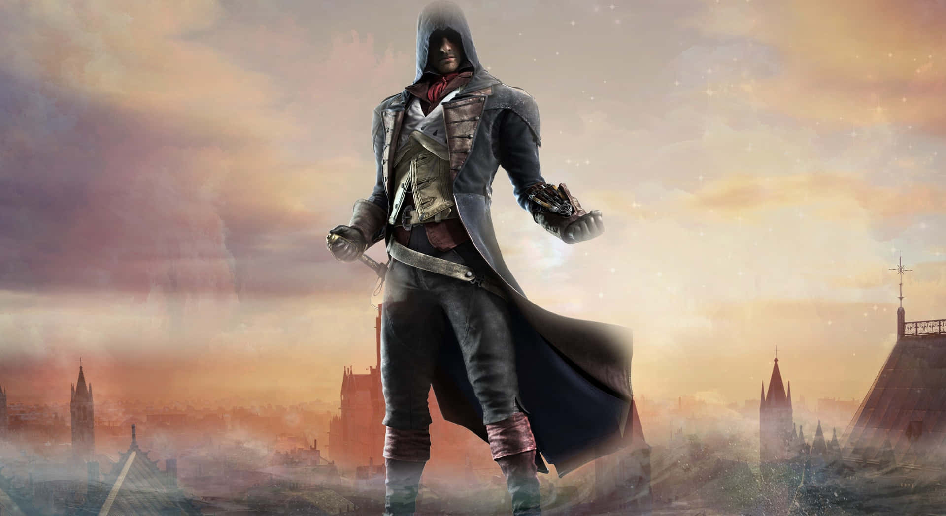 Arnodorian Deslumbra En Su Icónico Atuendo De Assassin's Creed Unity. Fondo de pantalla