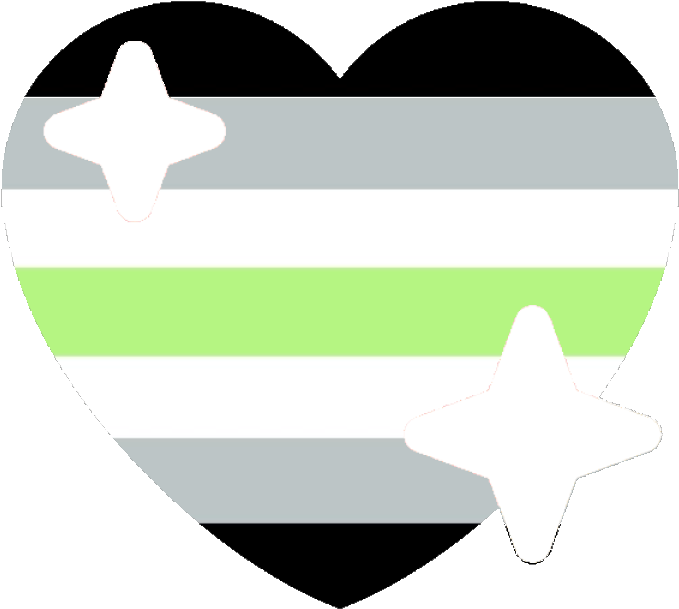 Aromantic Pride Heart Emoji PNG
