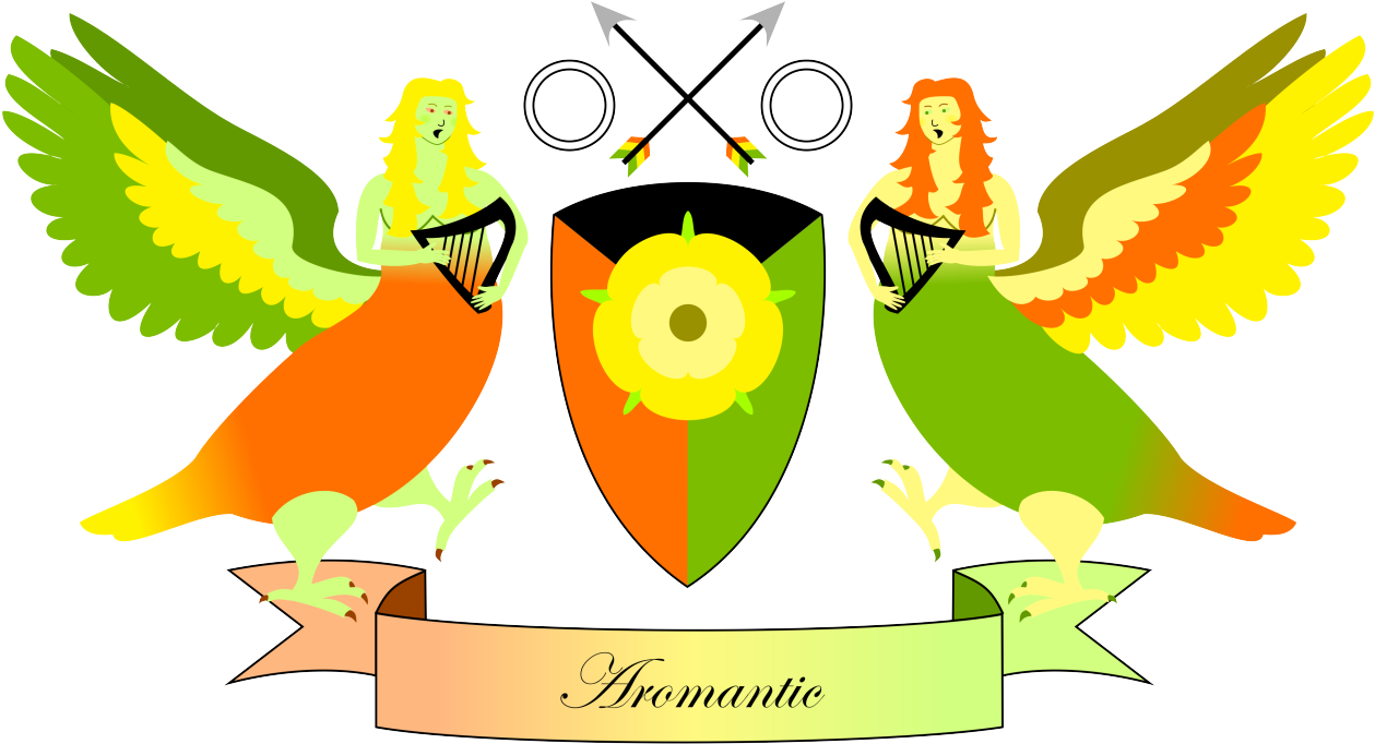 Aromantic Pride Symbolic Illustration PNG