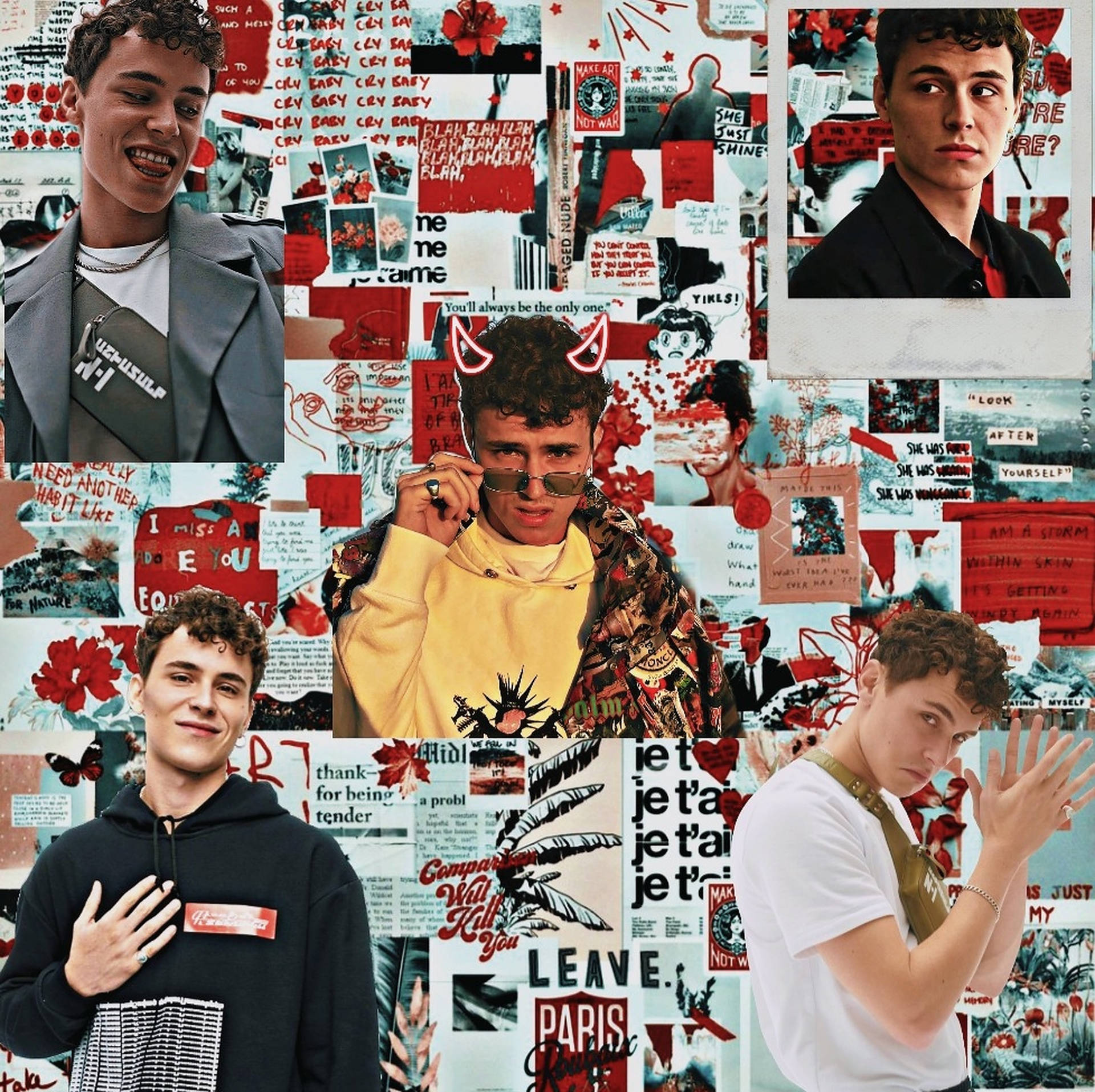 Aron Piper Collage Wallpaper