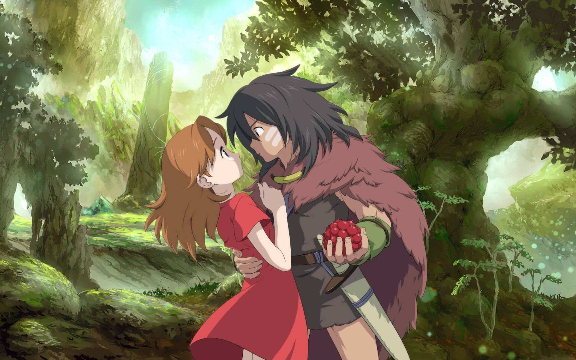 Arrietty And Sho In The Forest Background