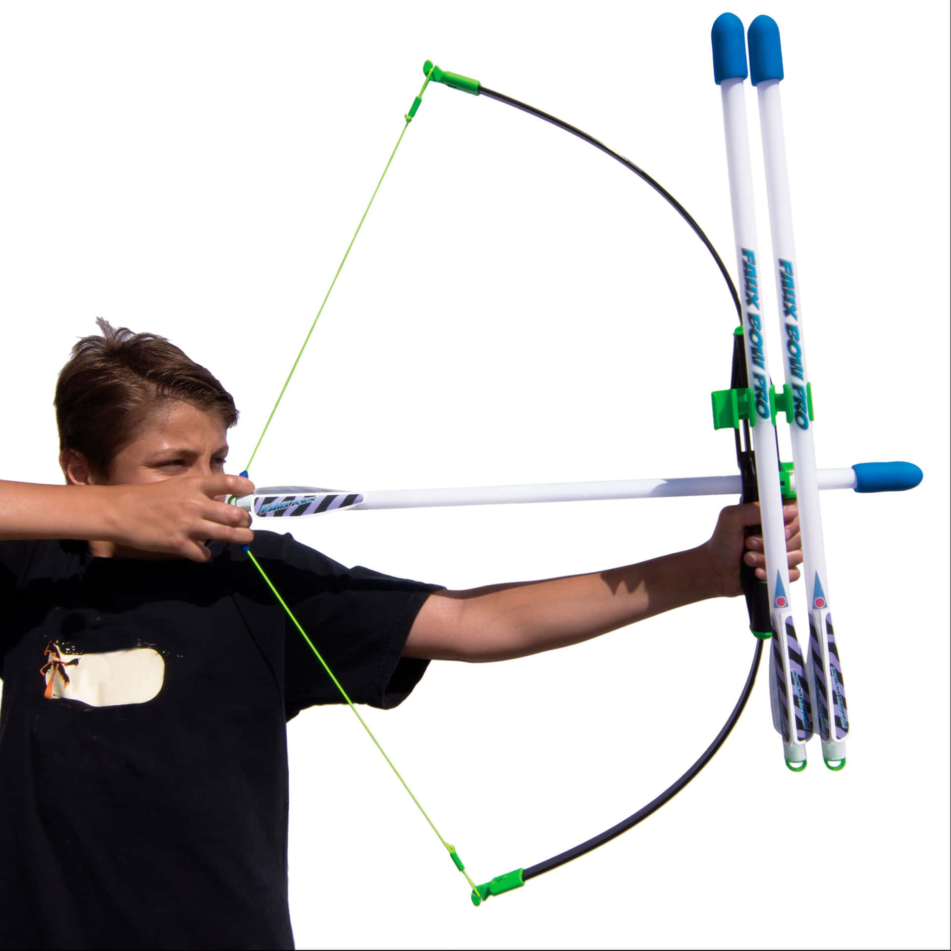 A Boy Is Holding A Bow And Arrow