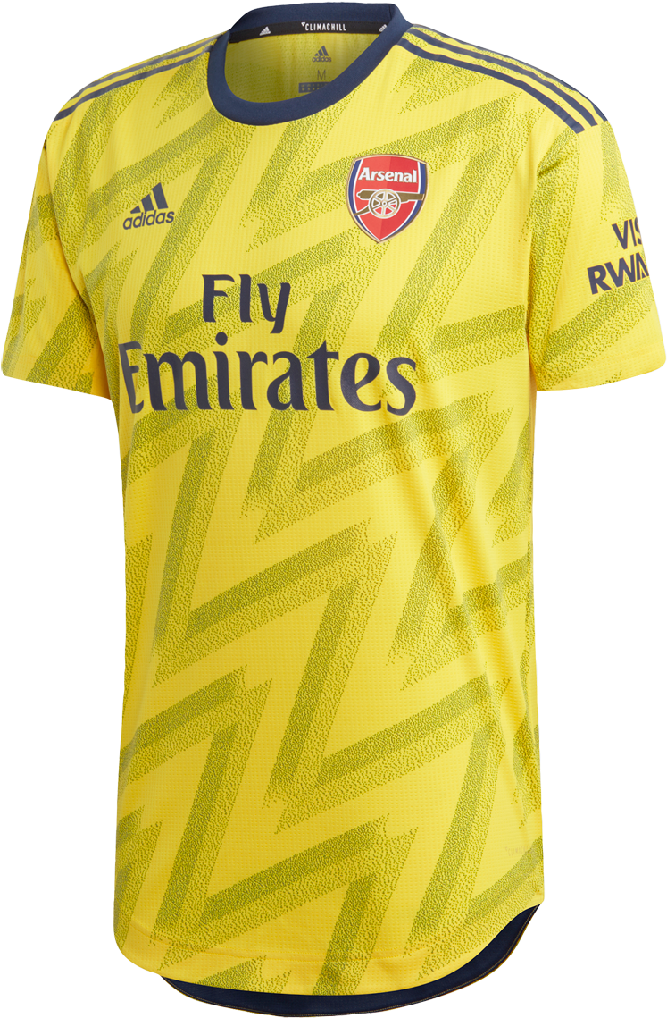 Arsenal Adidas Yellow Away Jersey PNG