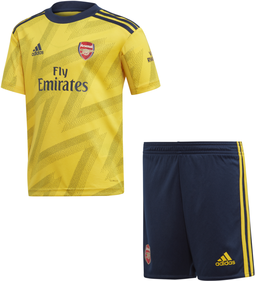 Arsenal Adidas Yellow Away Kit PNG