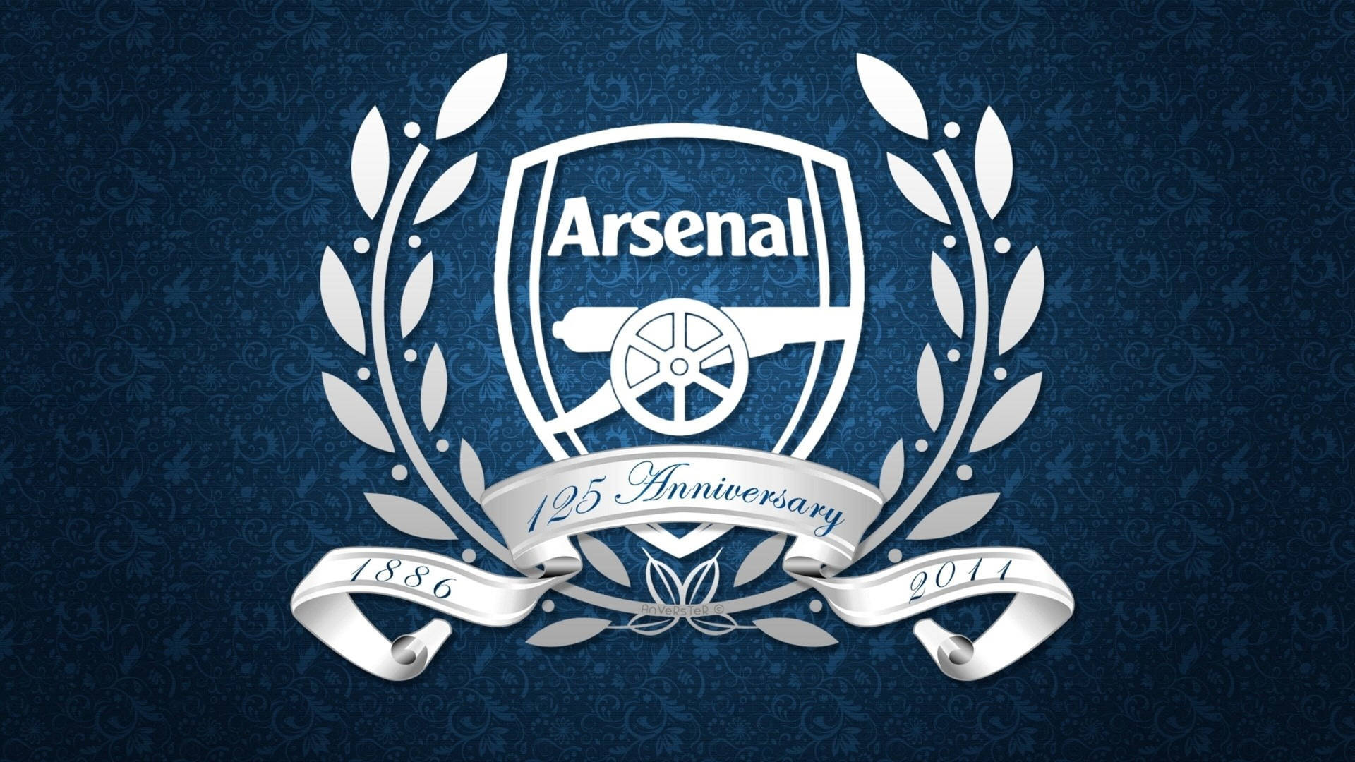 Tapet til Arsenal Anniversar: Fejr Arsenal anniversar med dette flotte logo-tapet! Wallpaper