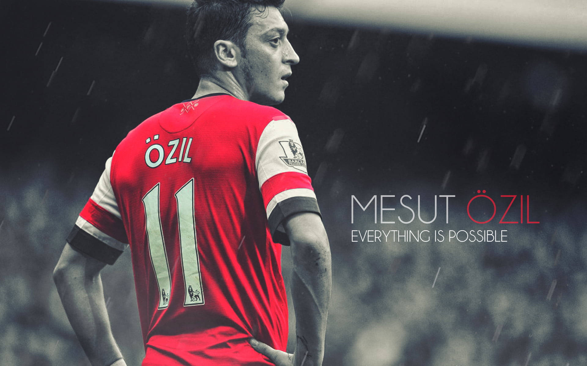 Arsenal FC-spiller Mesut Ozil skrivebordsbaggrund Wallpaper