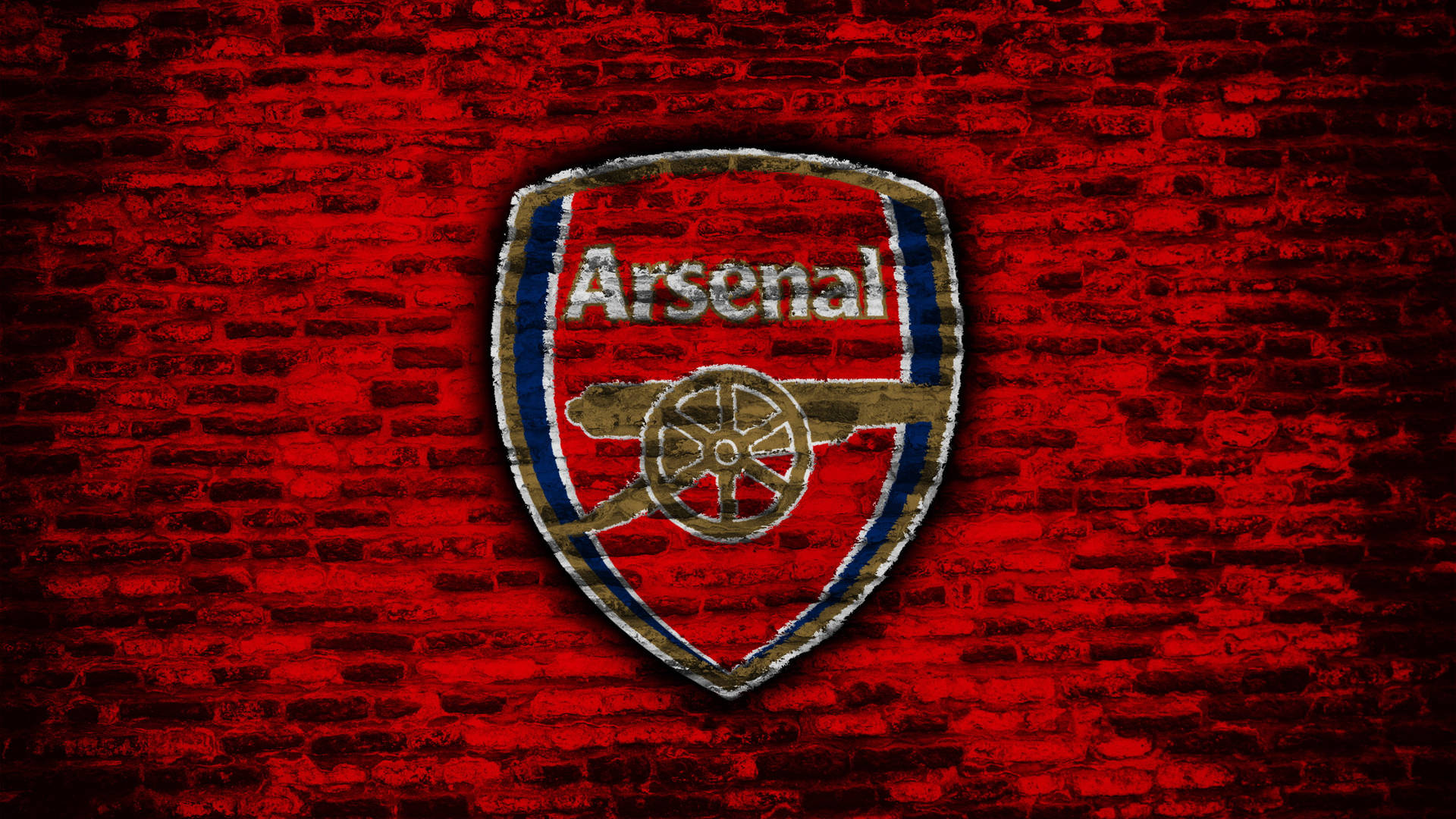 Arsenal Logo On Block Wall