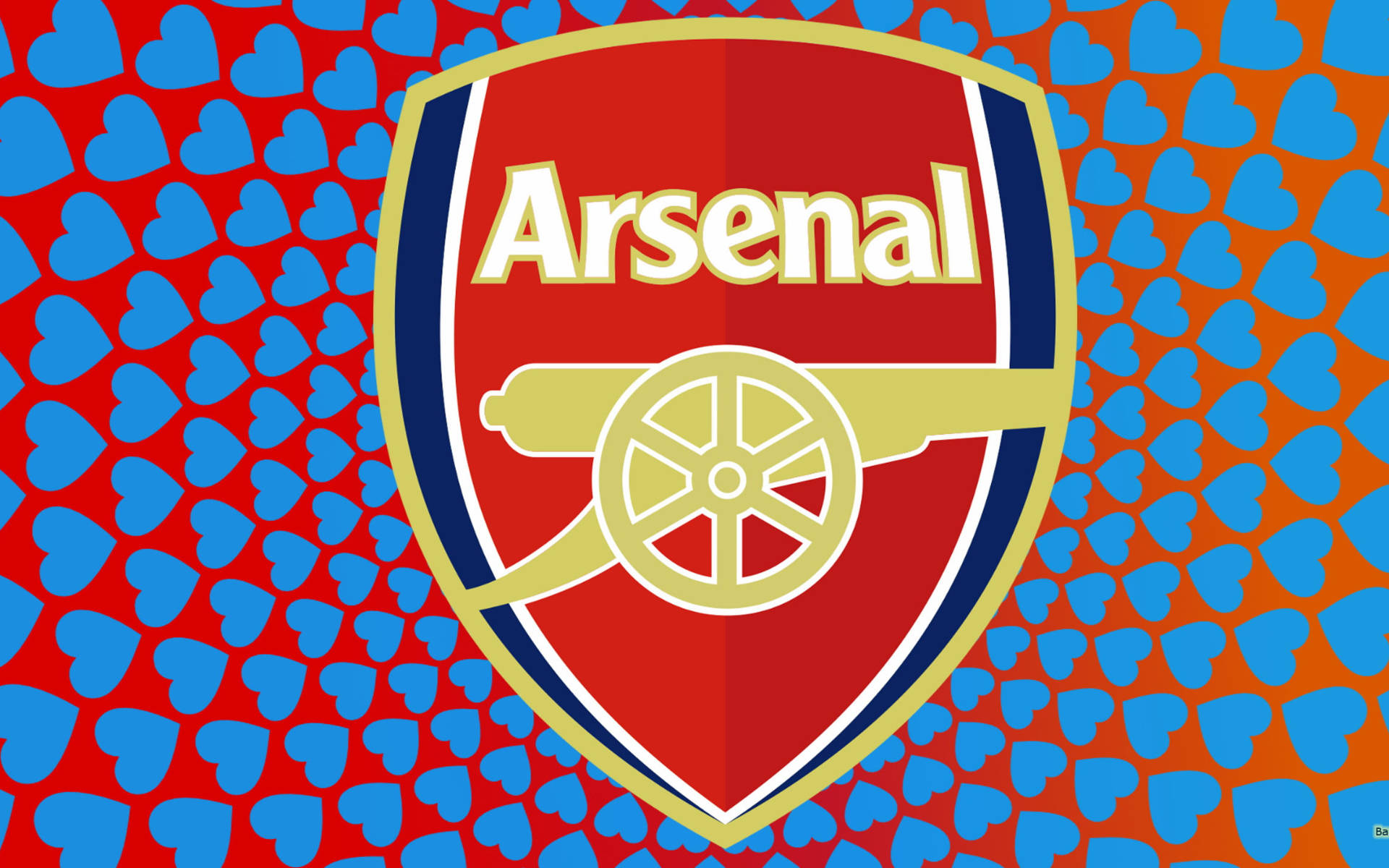 Logotipodel Arsenal En Un Patrón De Corazón Fondo de pantalla