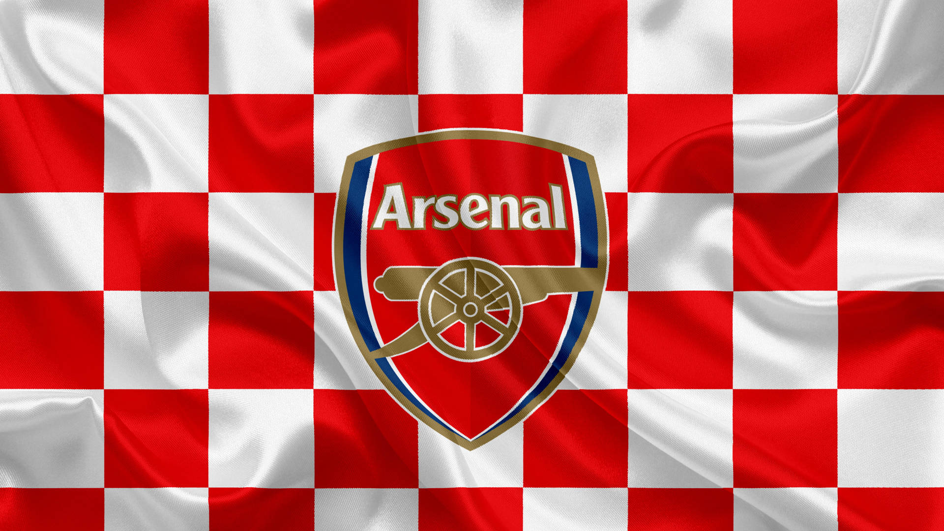 Arsenal Logo On Red White