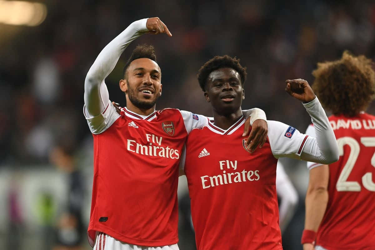 Arsenal Players Celebrating Victory Wallpaper