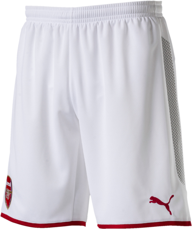 Arsenal White Shorts Product Showcase PNG