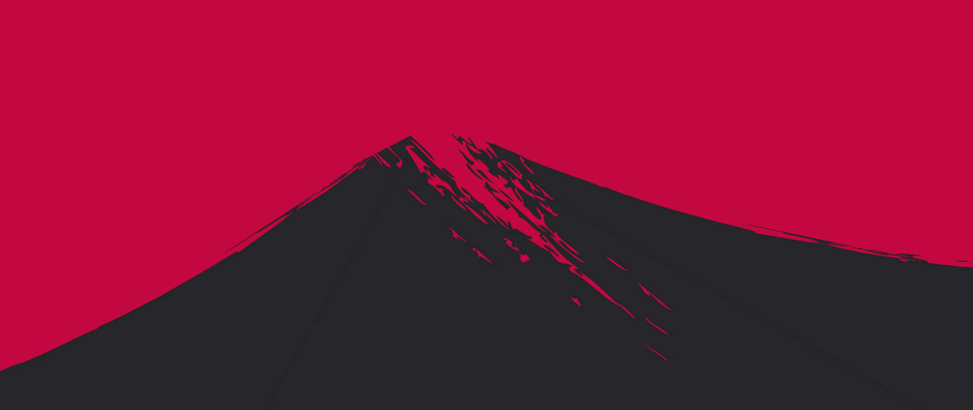Sort og rød minimalistisk 2560x1080 Wallpaper
