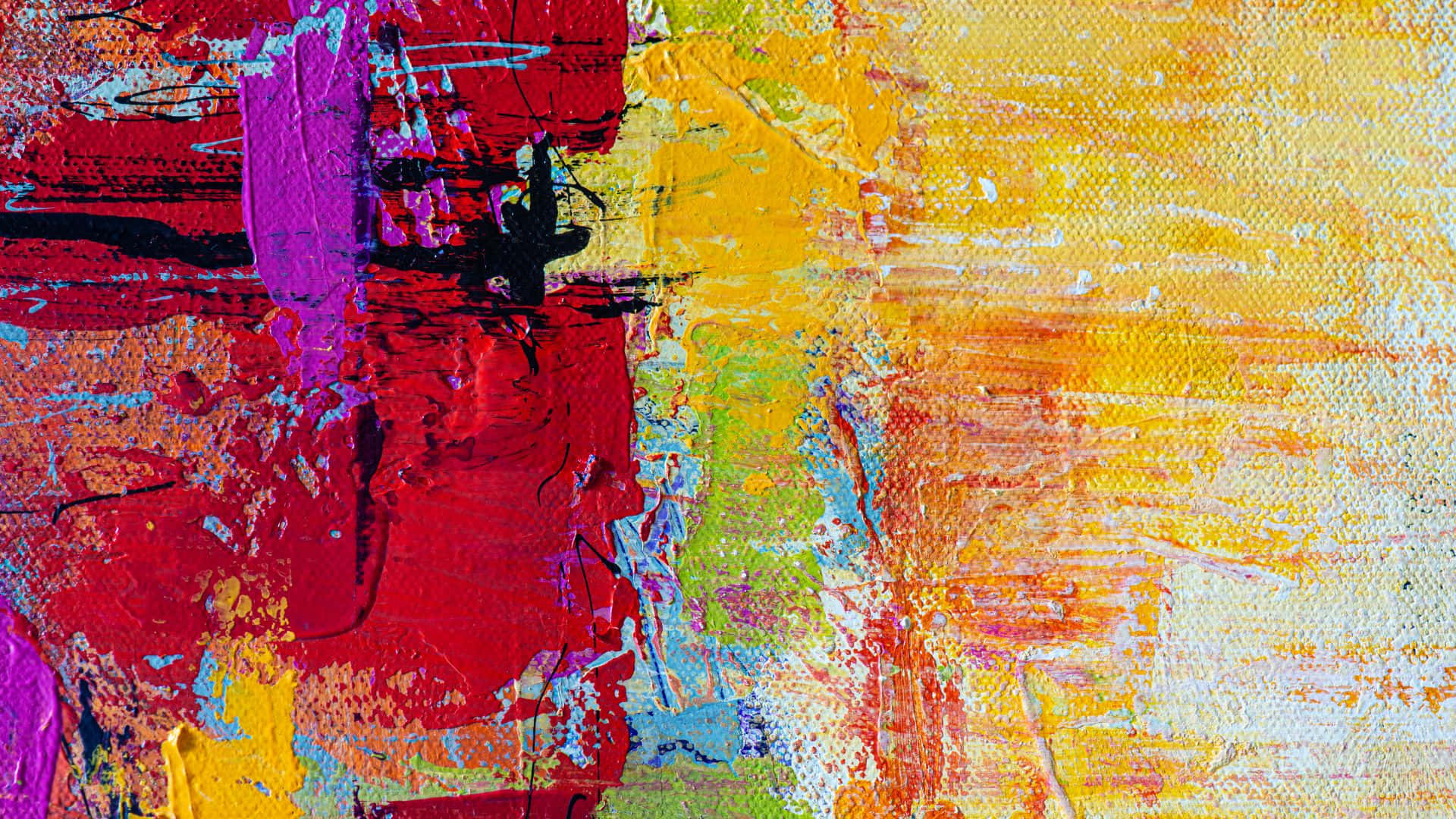 Colorful abstract expressionist painting