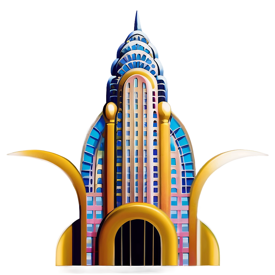 Art Deco Chrysler Building Design Png 06252024 PNG
