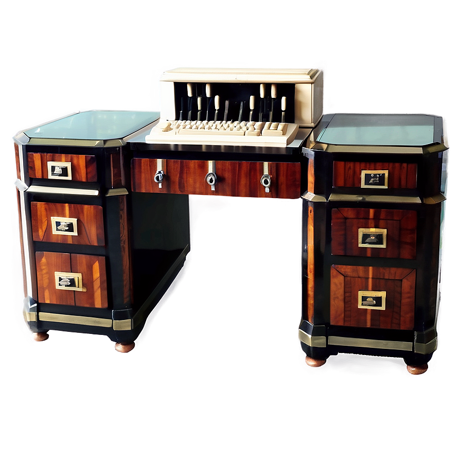 Art Deco Computer Desk Png Aap PNG