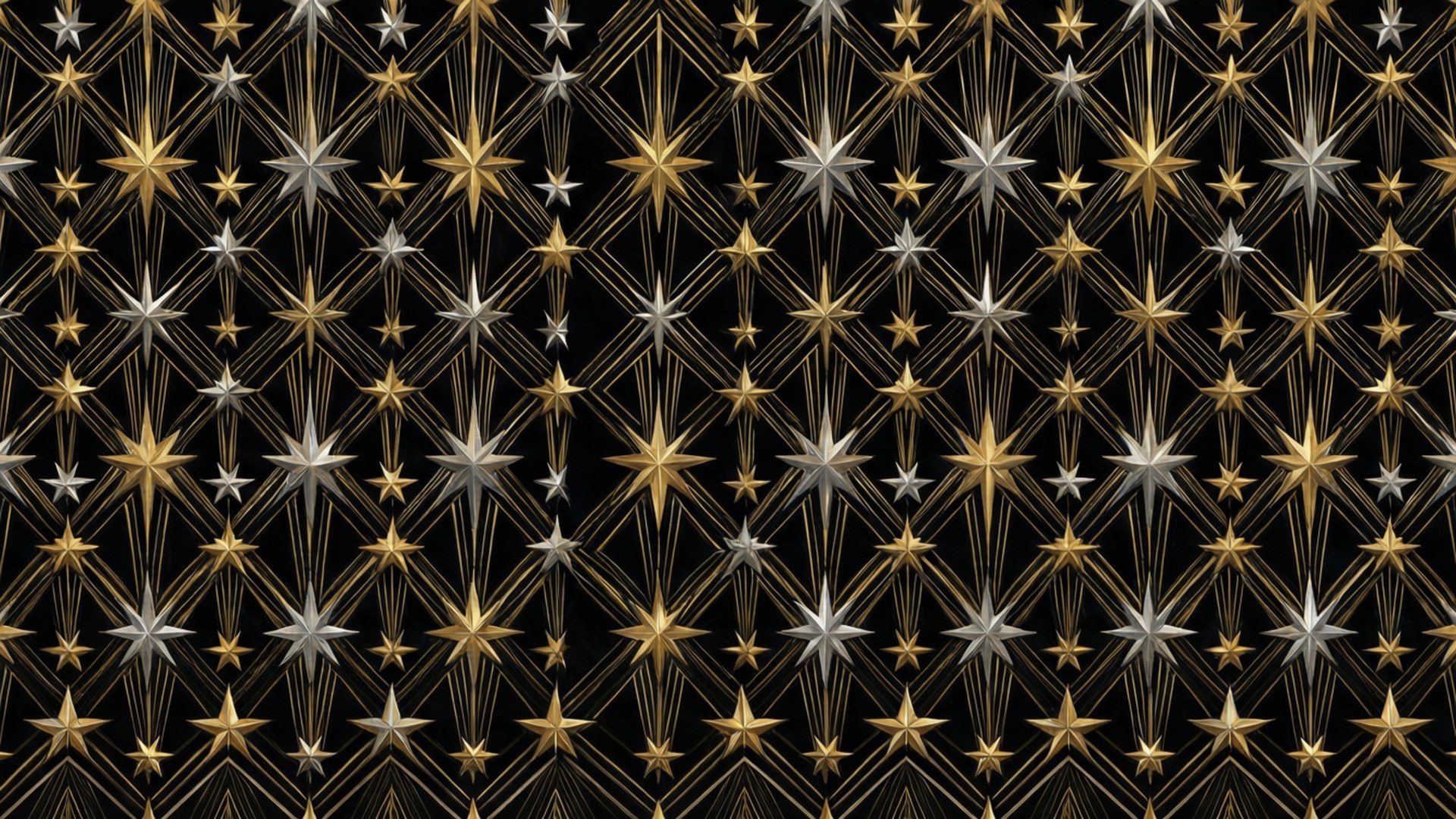 Art Deco Fallender Stern Muster Wallpaper