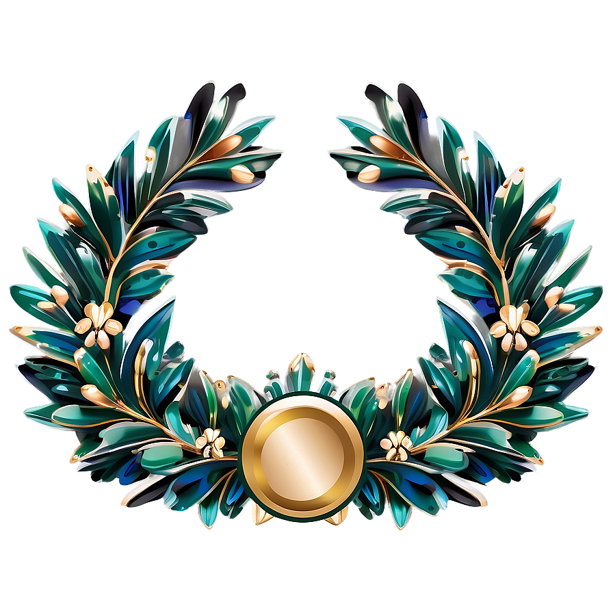 Art Deco Inspired Wreath Png 3 PNG