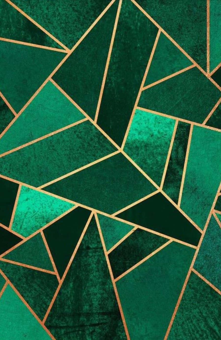 Emerald Tiles Art Deco Iphone Wallpaper